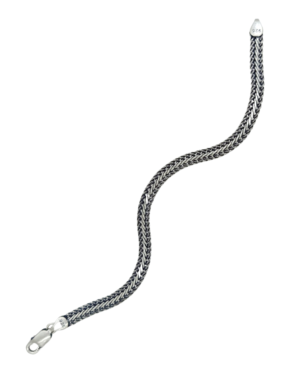 925 ayar gümüş zincir bileklik 6 mm