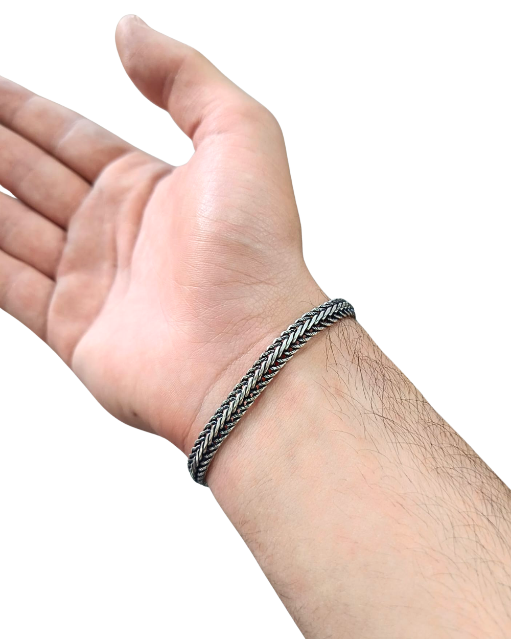 925 ayar gümüş zincir bileklik 6 mm 21,5 cm