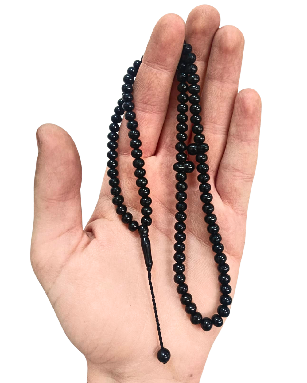 Sertifikalı Erzurum Oltu Taşı Mini Namaz Dua Zikir Tesbihi 99luk 6 x 5 mm