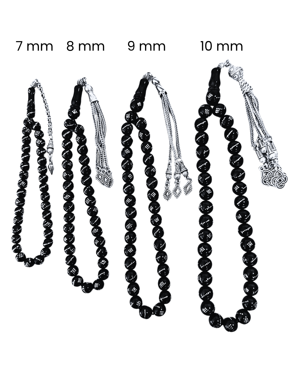 Gümüş İşlemeli Gürcistan Oltu Taşı Tesbih