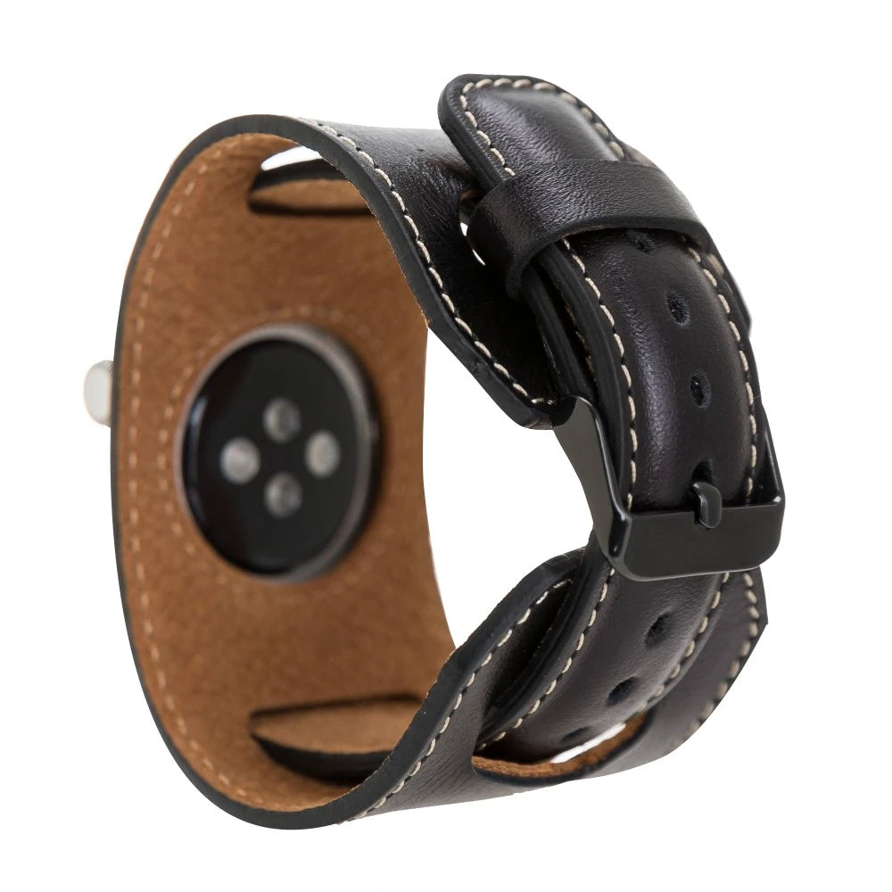 Apple Watch Uyumlu Deri Kordon 42-44-45mm Cuff RST1