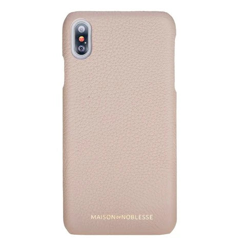 Apple iPhone XS Max Uyumlu Deri Arka Kapak MN-UJ ERC3 Bej