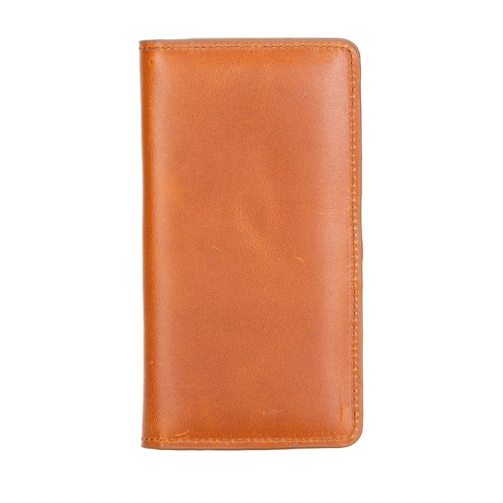 Calvina 6.5 inch Uyumlu Deri Kartlıklı Kılıf RST2 Taba