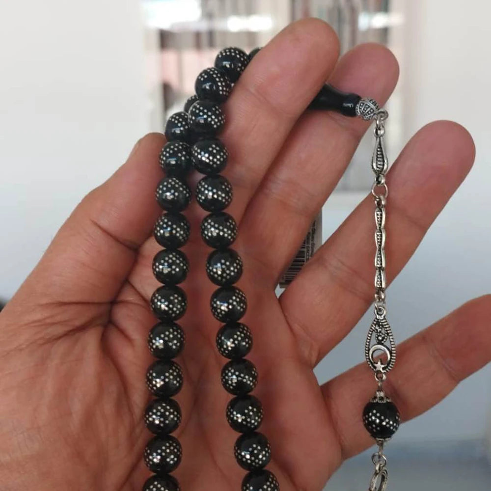 Gürcistan Oltu Silver Engraved Plated Tassel
