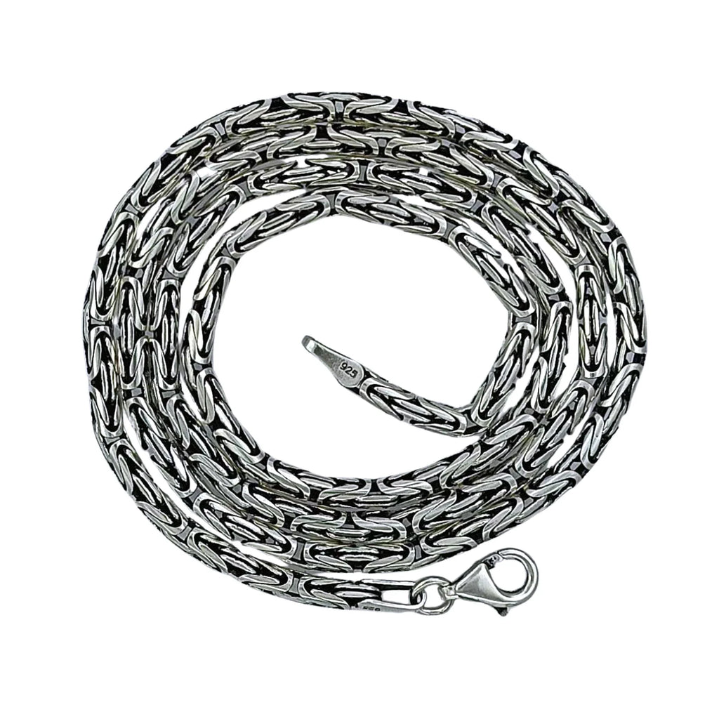 925 Ayar Gümüş Kral Zincir Kolye 3 mm 55 cm