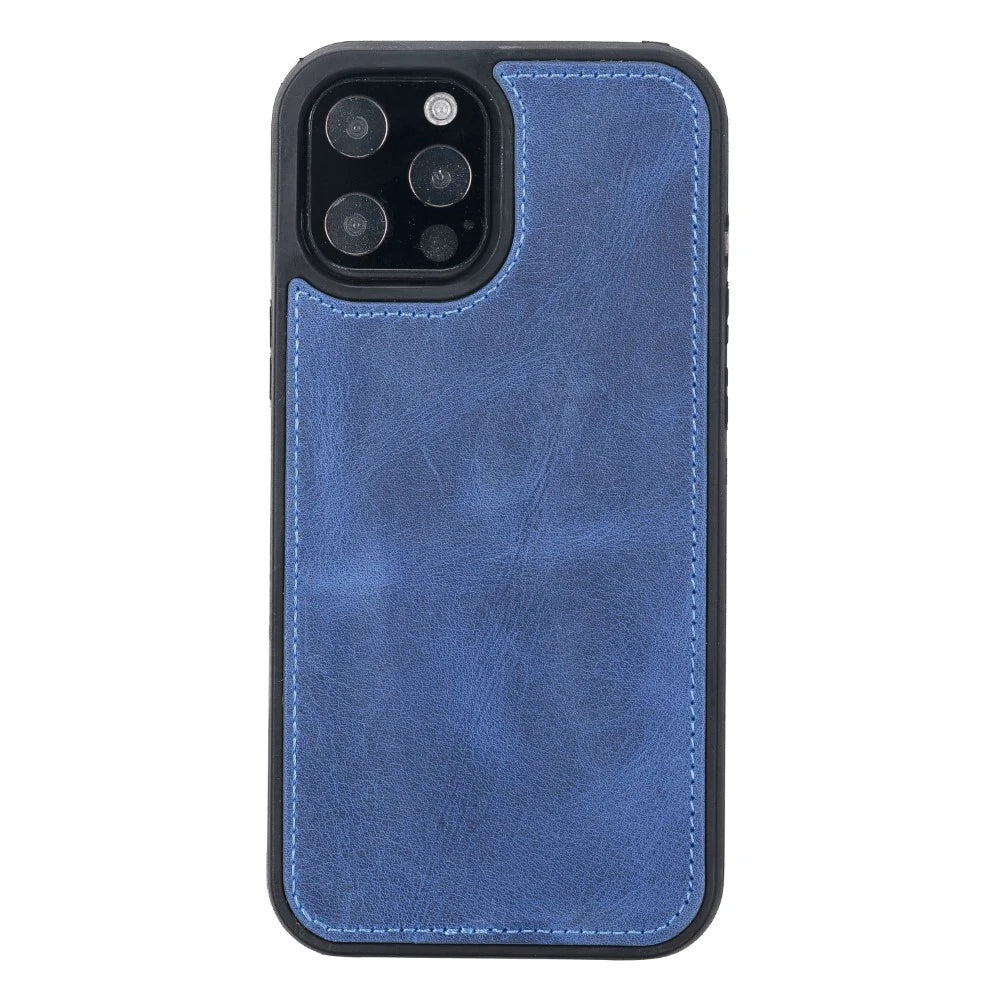 Apple iPhone 12 Pro Max Uyumlu Deri Cüzdanlı Kılıf G21 Mavi