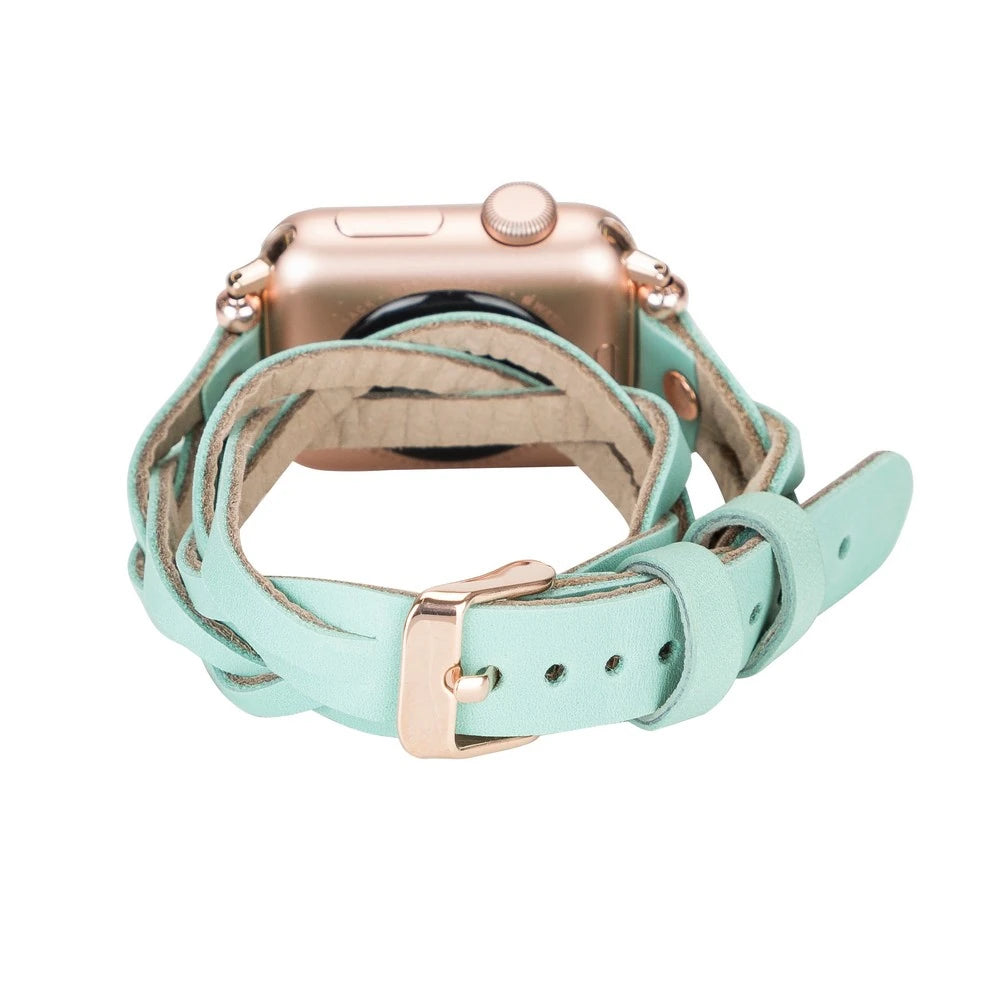 Apple Watch Uyumlu Deri Kordon 38-40-41mm DT RT BRN7