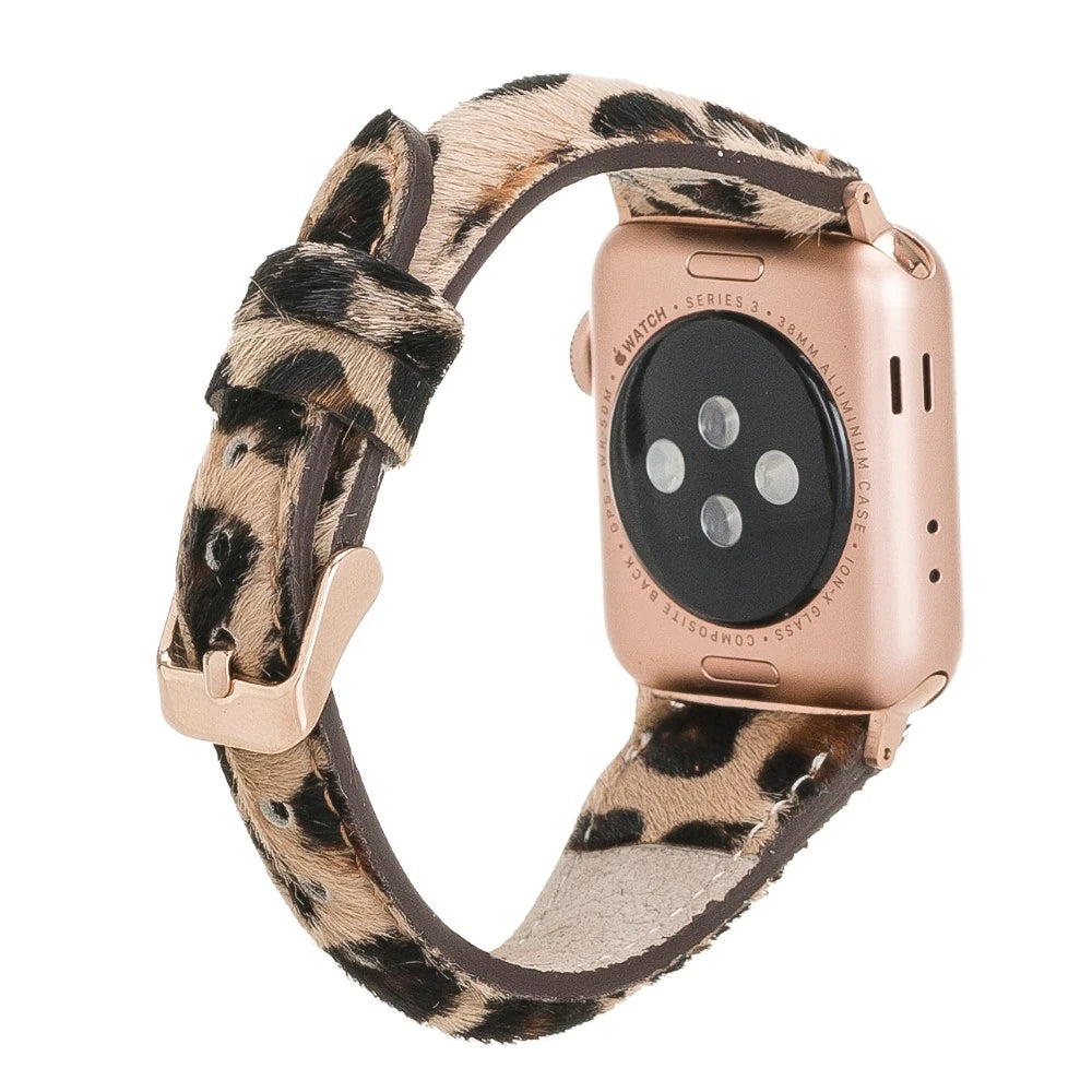 Apple Watch Uyumlu Deri Kordon 42-44-45mm Slim LE01N