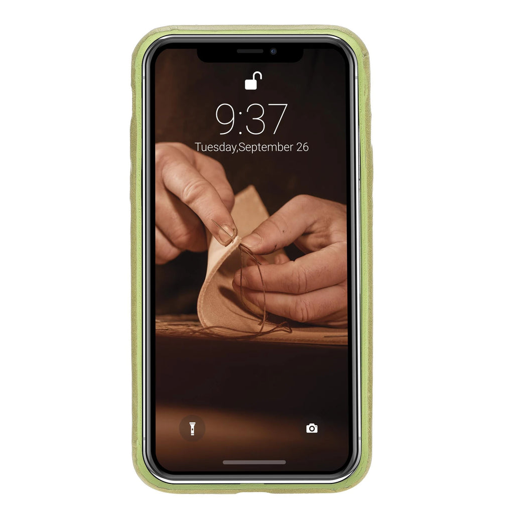 Apple iPhone X-XS Uyumlu Deri Arka Kapak FXCP UCCC CZ09