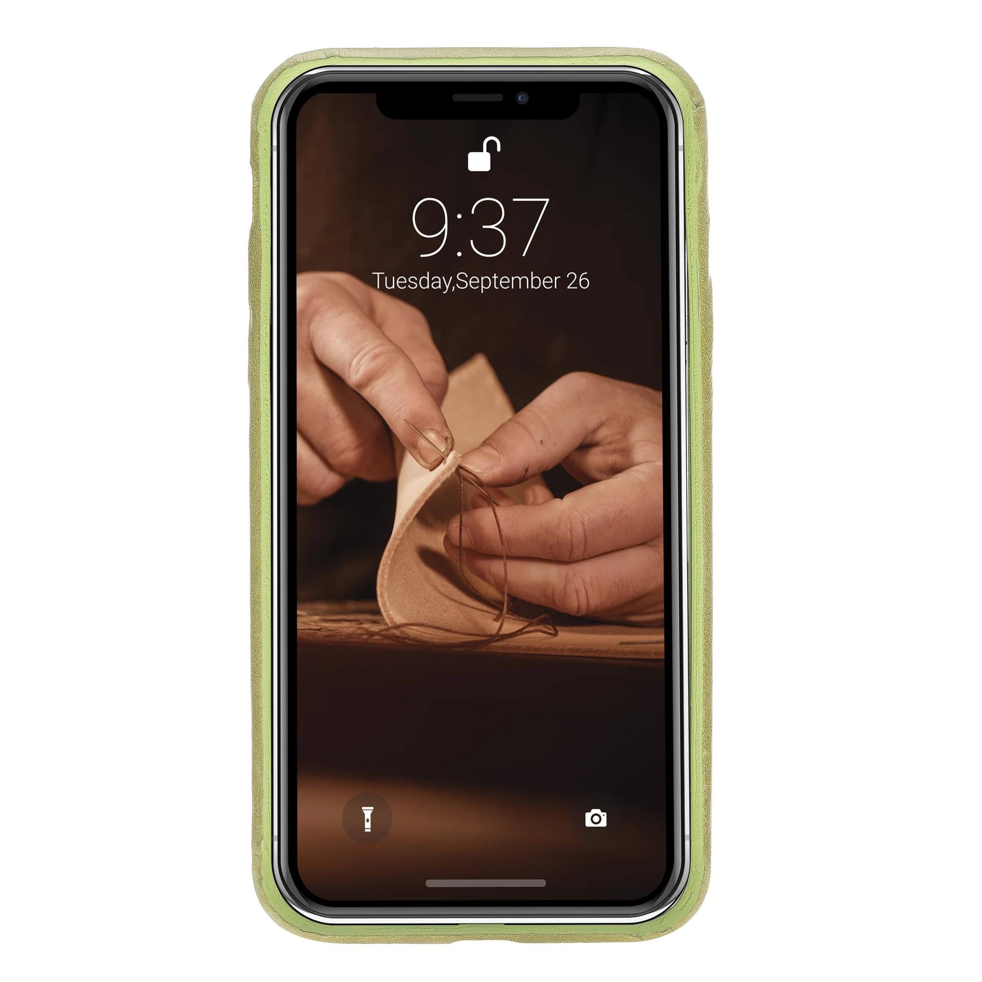 Apple iPhone X-XS Uyumlu Deri Arka Kapak FXCP UCCC CZ09