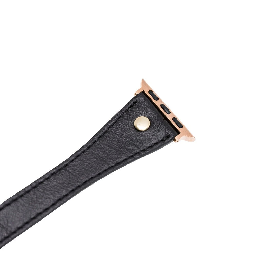 Apple Watch Uyumlu Deri Kordon 42-44-45mm Slim DTGT RST1