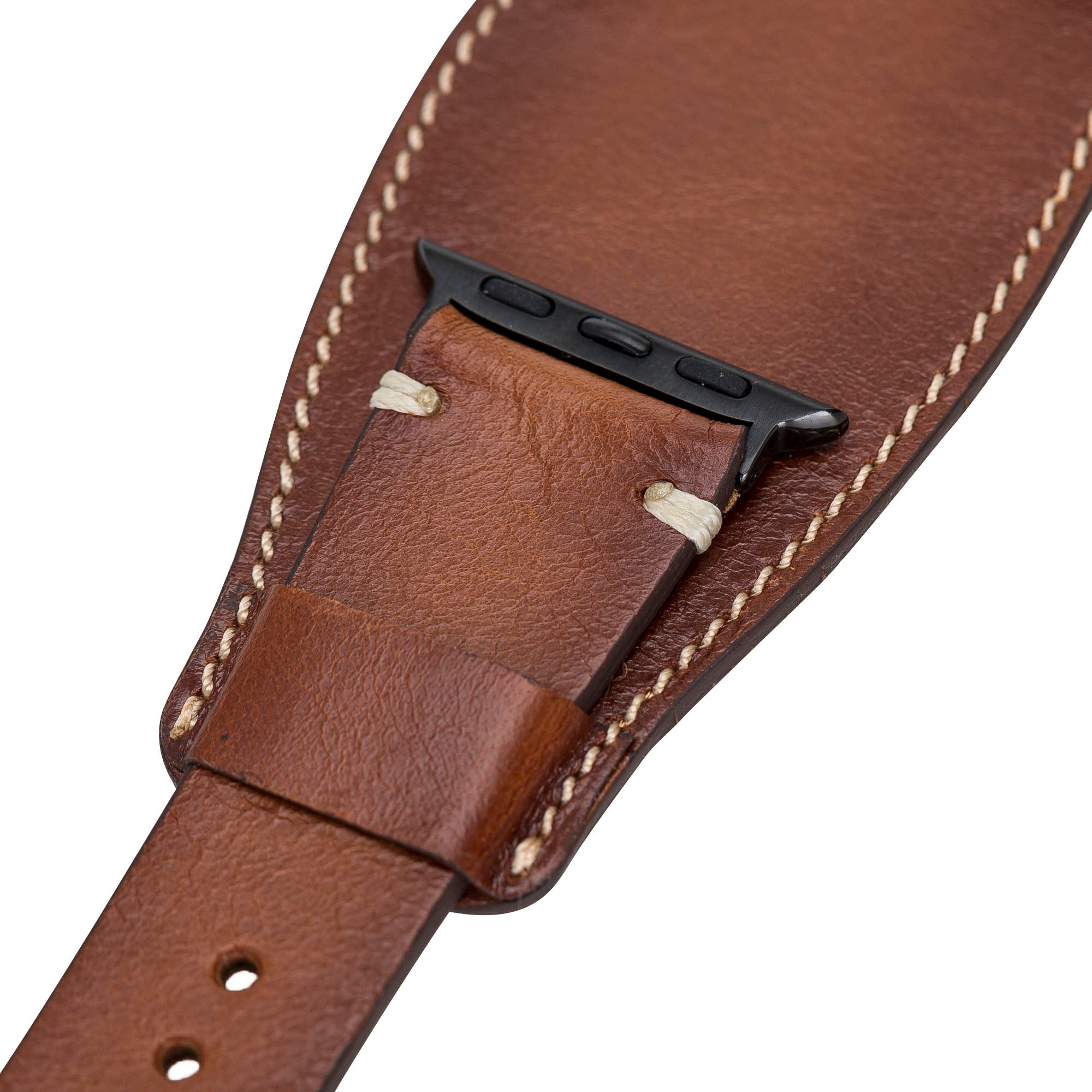 Apple Watch Uyumlu Deri Kordon 42-44-45mm Cuff PUCF RST2