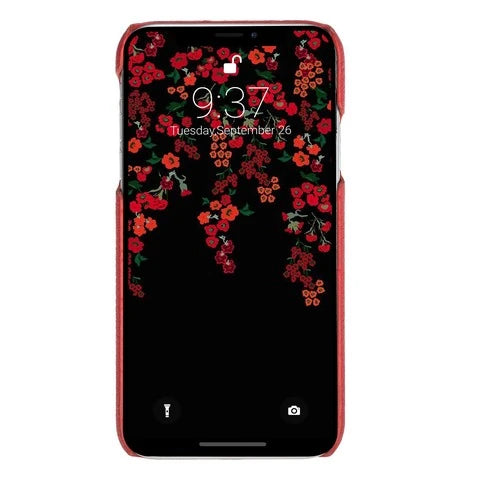 Apple iPhone XR Uyumlu Deri Arka Kapak MN-UJ ERC2 Kırmızı