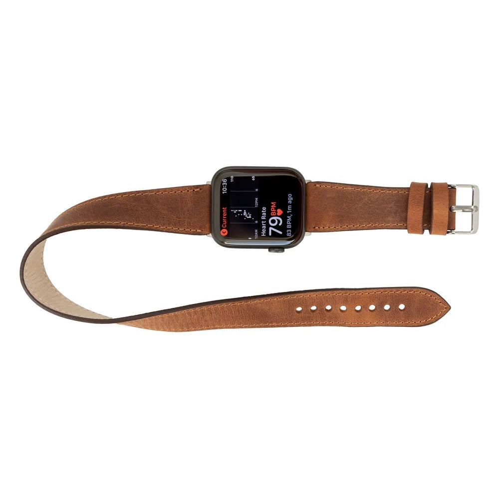 Apple Watch Uyumlu Deri Kordon 42-44-45mm DT G2