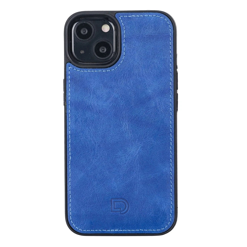 Apple iPhone 13 Pro Max Uyumlu Deri Cüzdanlı Kılıf Okyanus Mavi