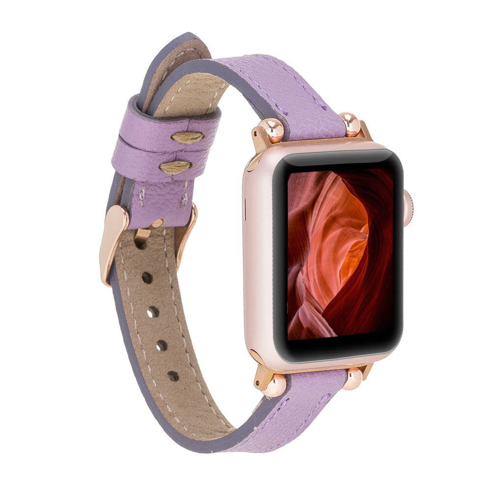 Apple Watch Uyumlu Deri Kordon 38-40-41mm CP22 Lila