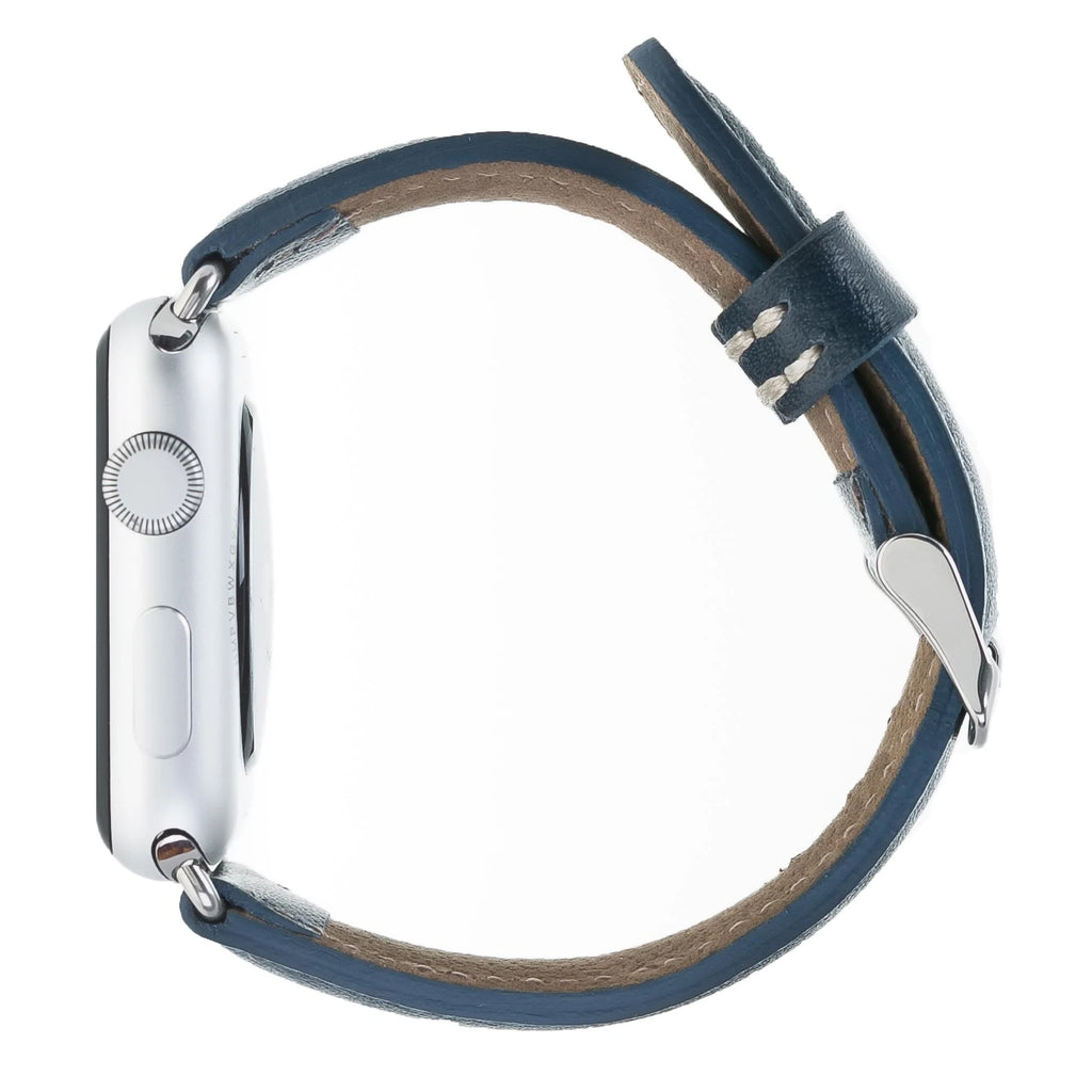 Apple Watch Uyumlu Deri Kordon 38-40-41mm SNB Lacivert