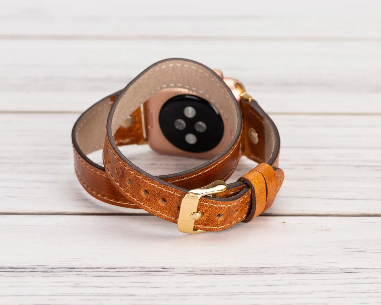 Apple Watch Uyumlu Deri Kordon 42-44-45mm Slim DT GT V18