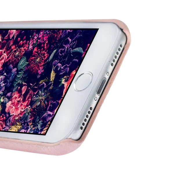Apple iPhone 7-8-SE Uyumlu Deri Arka Kapak MN-UJ ERC5 Pembe