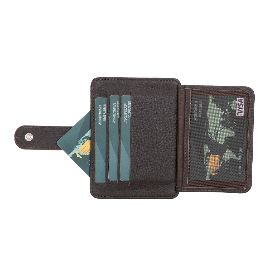 Çok Bölmeli Slim Deri Kartlık BLW019 FL18 Kahve