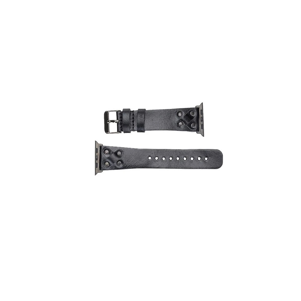 Apple Watch Uyumlu Deri Kordon Cross 42-44-45mm BT RST1