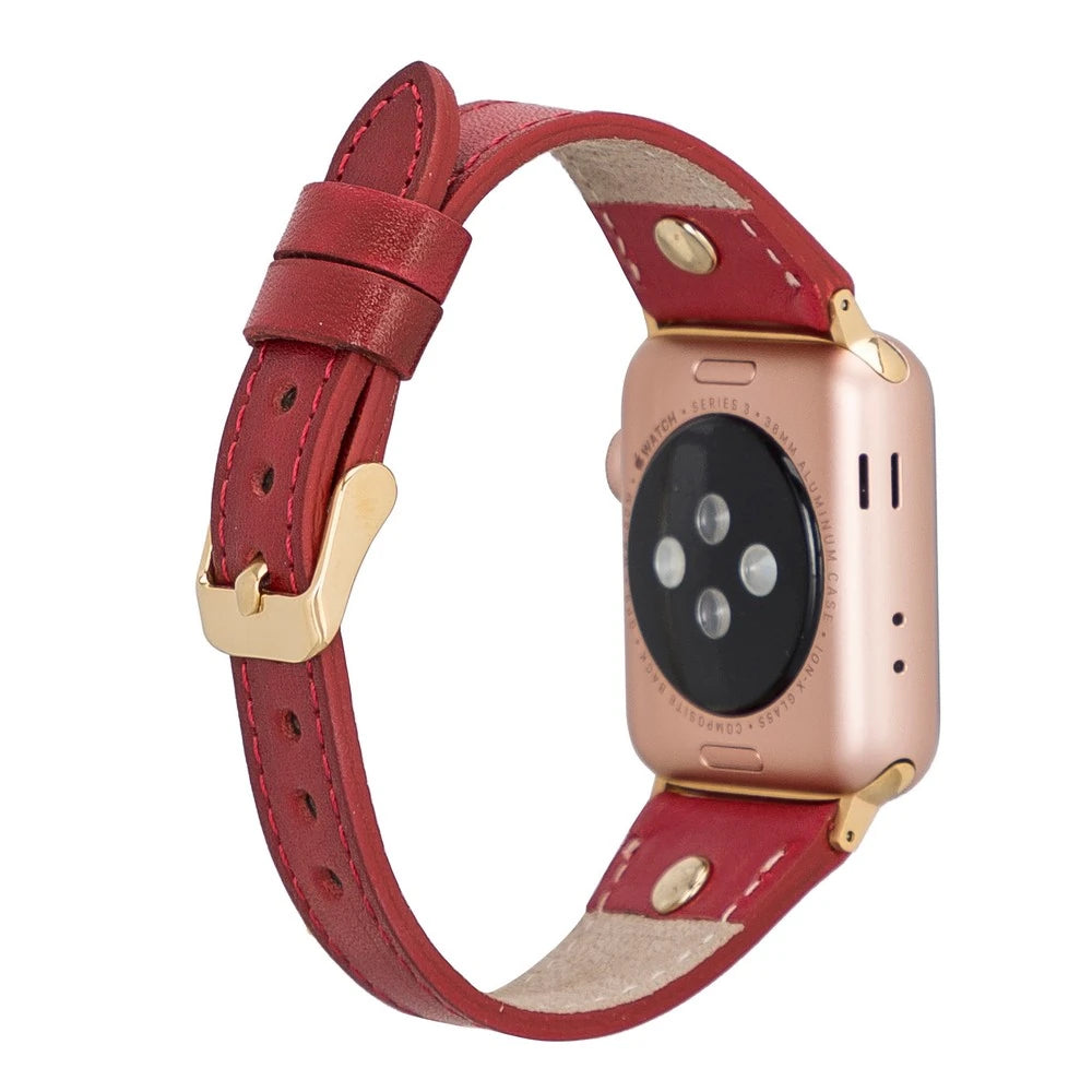 Apple Watch Uyumlu Deri Kordon 42-44-45mm Slim GT V4EF