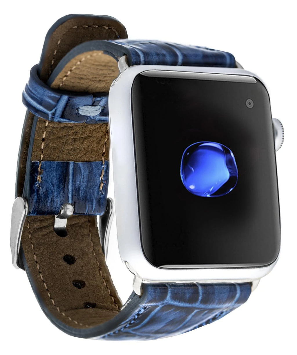 Apple Watch Uyumlu Deri Kordon 42-44-45mm Croco YK07