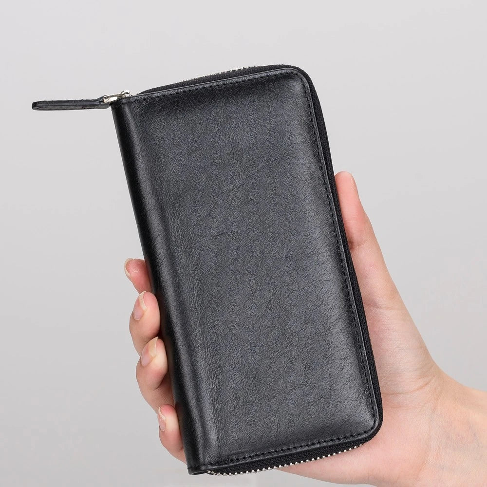 Ovis 6.5 inch Uyumlu Deri Kartlıklı Kılıf RST1 Siyah