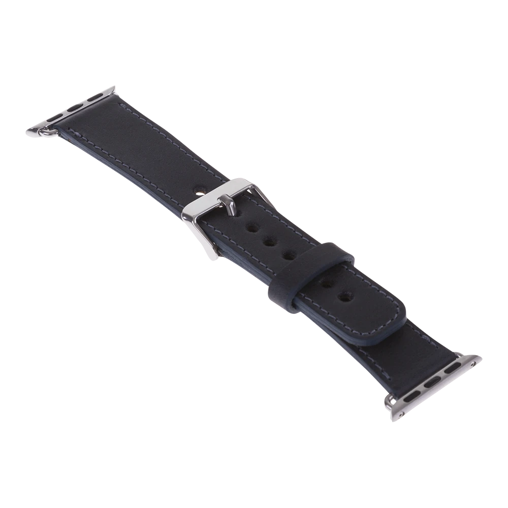 Apple Watch Uyumlu Deri Kordon 42-44-45mm CZ01 Lacivert