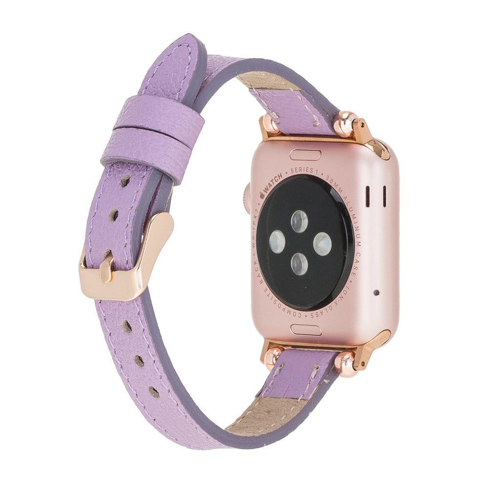 Apple Watch Uyumlu Deri Kordon 38-40-41mm CP22 Lila