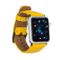 Apple Watch Uyumlu Deri Kordon 42-44-45mm FL12 Sarı