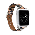 Apple Watch Uyumlu Deri Kordon 42-44-45mm ST Leopar NE