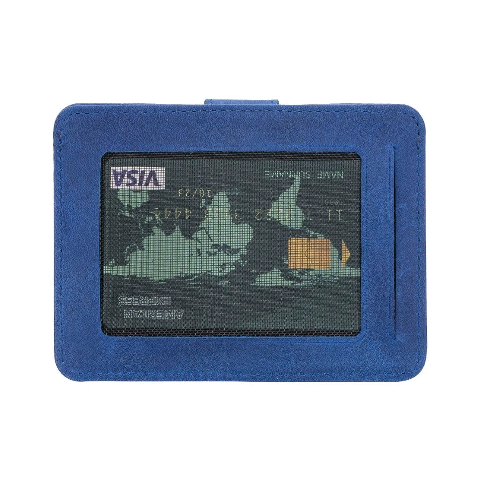 Çok Bölmeli Slim Deri Kartlık BLW019 G21 Saks Mavi