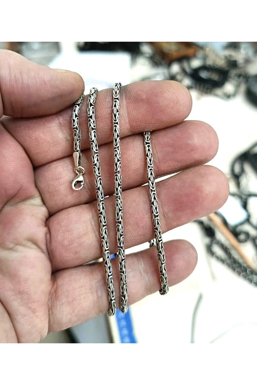 925 Ayar Gümüş Kral Zincir Kolye 2,5 mm 60 cm