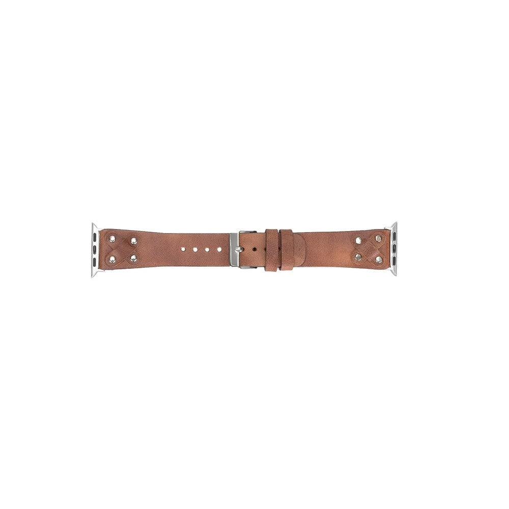 Apple Watch Uyumlu Deri Kordon Cross 42-44-45mm ST TN02