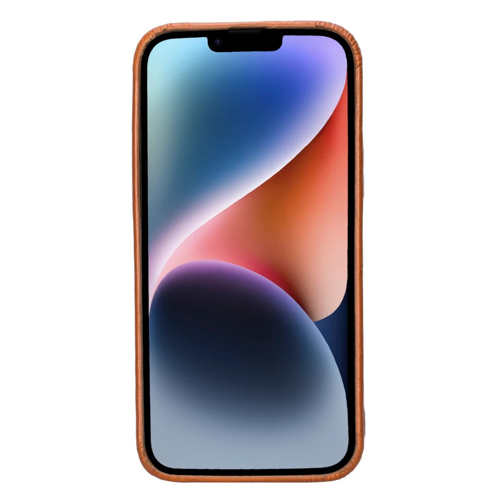 Apple iPhone 14 Plus Uyumlu Deri Arka Kapak ROCK RST2EF