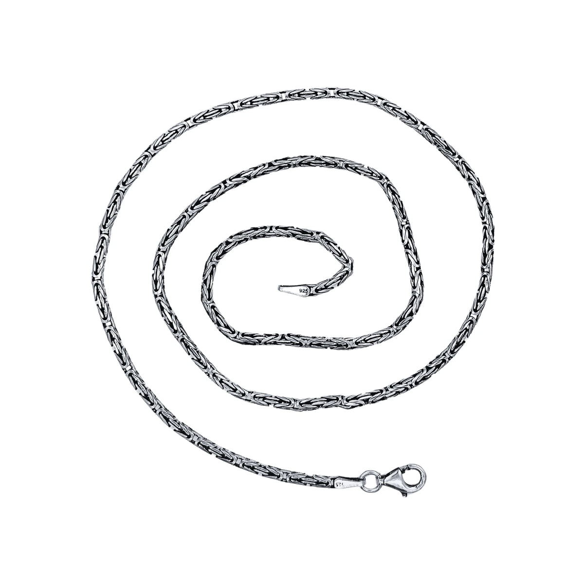 925 K Silver Kral Chain Necklace 2,5 mm 55 cm