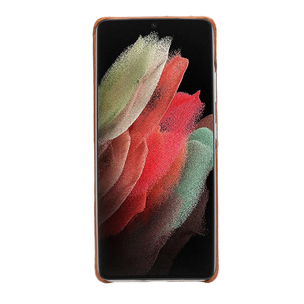 Samsung Galaxy S21 Ultra Uyumlu Deri Arka Kapak UJ RST2EF Taba
