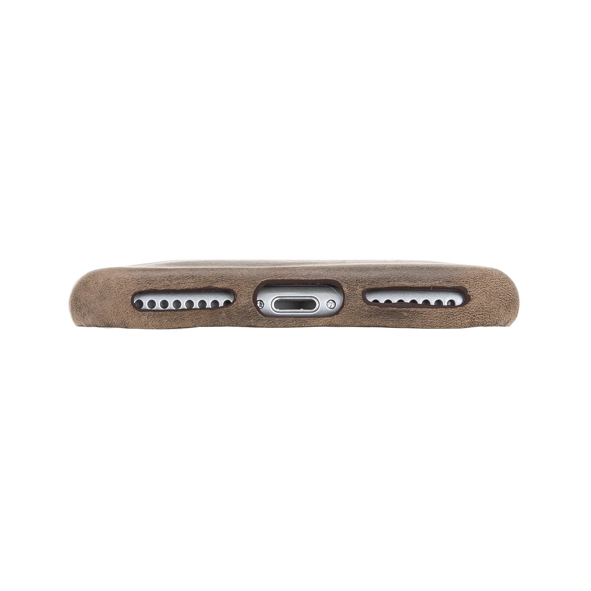 Apple iPhone 7-8 Plus Uyumlu Deri Arka Kapak FXCP UC-CC RO6