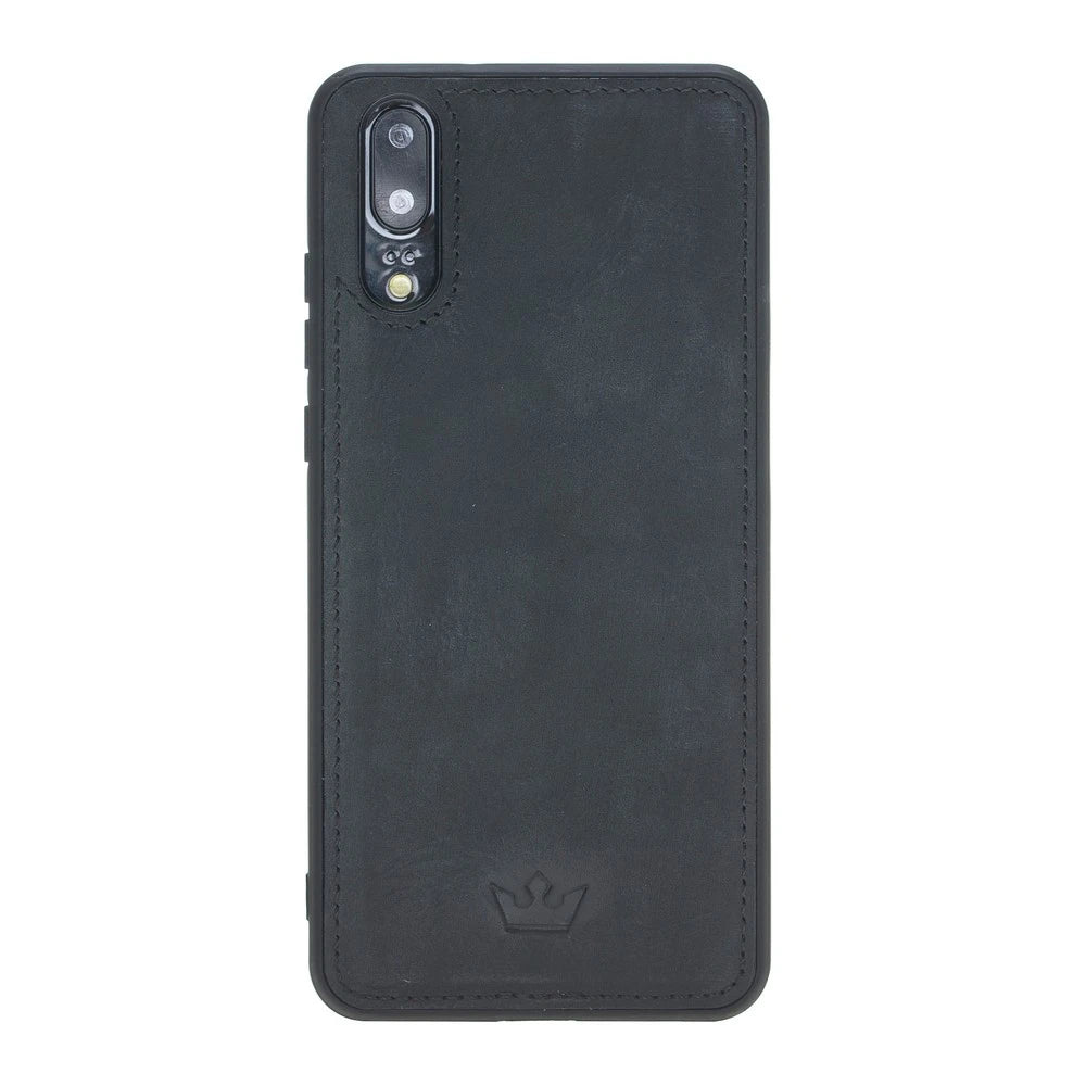 Huawei P20 Uyumlu Deri Cüzdanlı Kılıf Siyah
