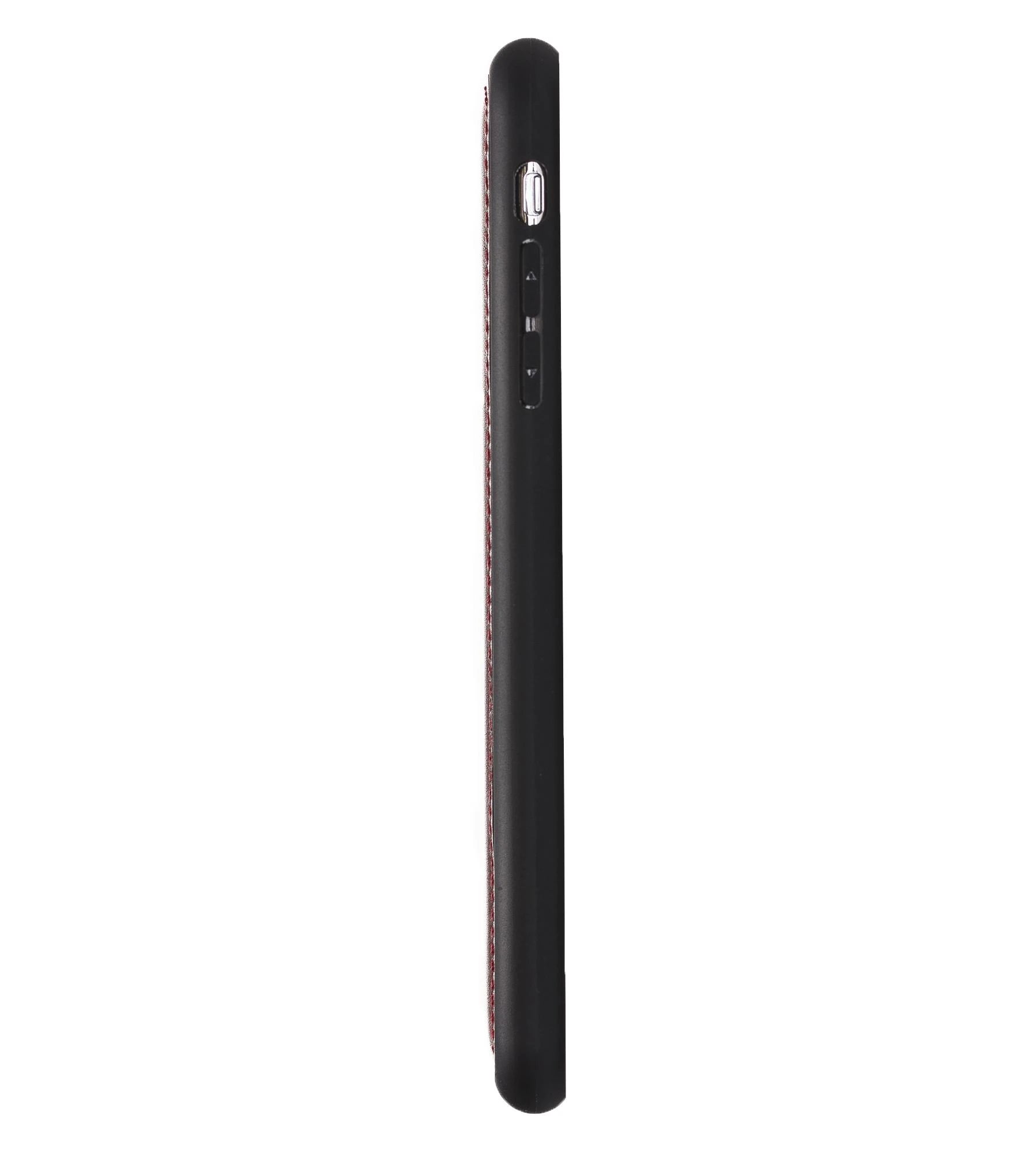 Apple iPhone XR Uyumlu Deri Arka Kapak Bordo