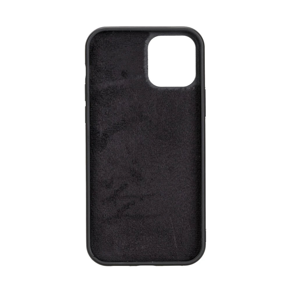 Apple iPhone 12 Uyumlu Deri Cüzdanlı Kılıf RST1 Siyah
