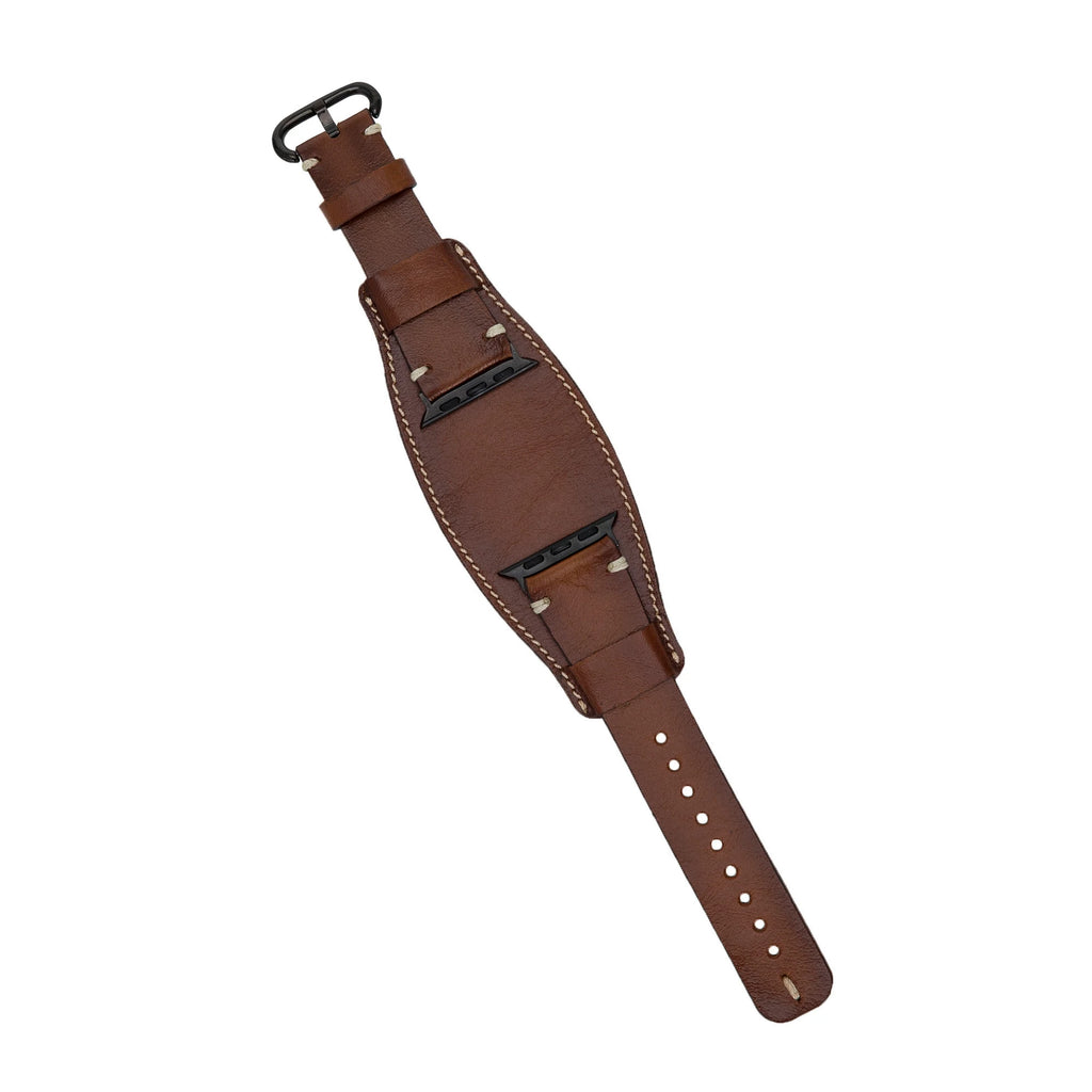 Apple Watch Uyumlu Deri Kordon 42-44-45mm Cuff PUCF RST2
