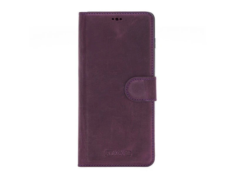 Samsung Galaxy S10 Plus Uyumlu Deri Cüzdanlı Kılıf Foncaze G7