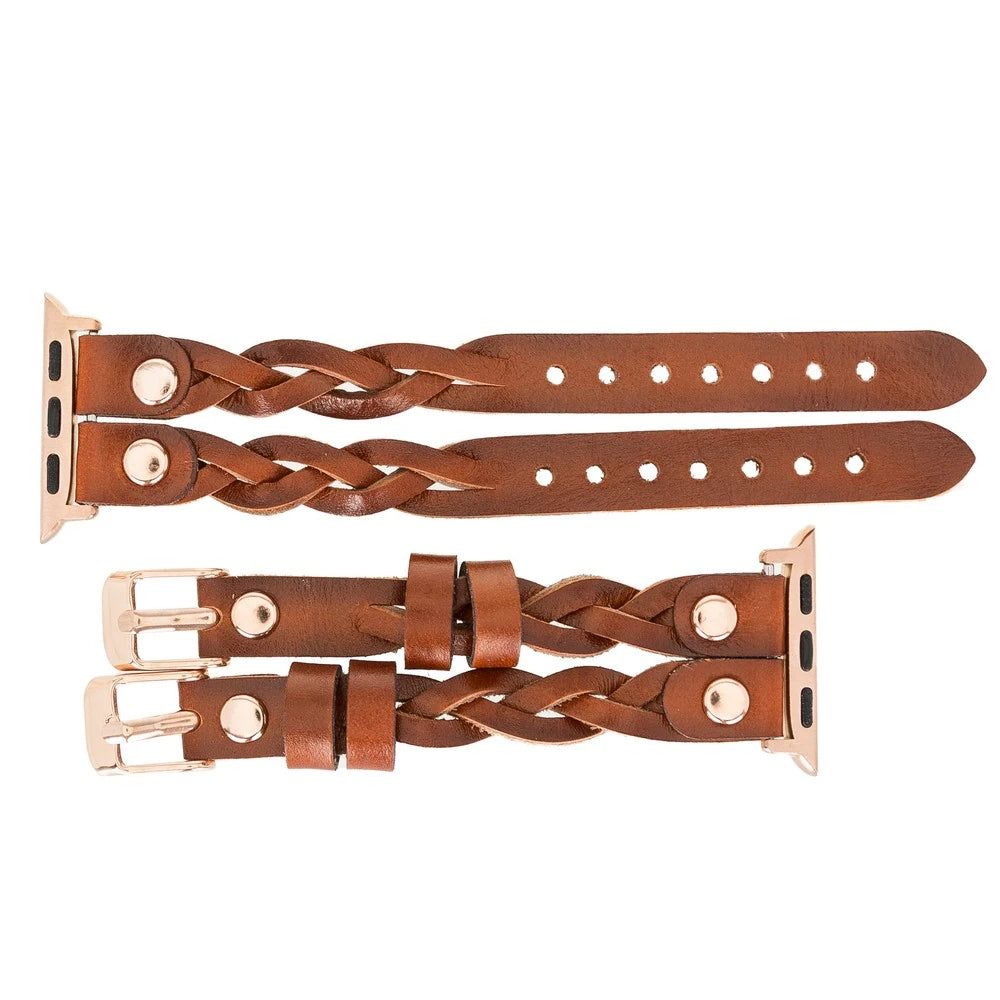 Apple Watch Uyumlu Deri Kordon York Double Tour RST2EF