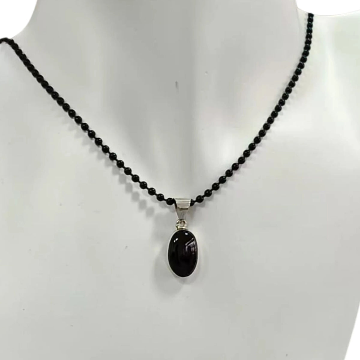 925 K Silver Design Oltu Stone Necklace
