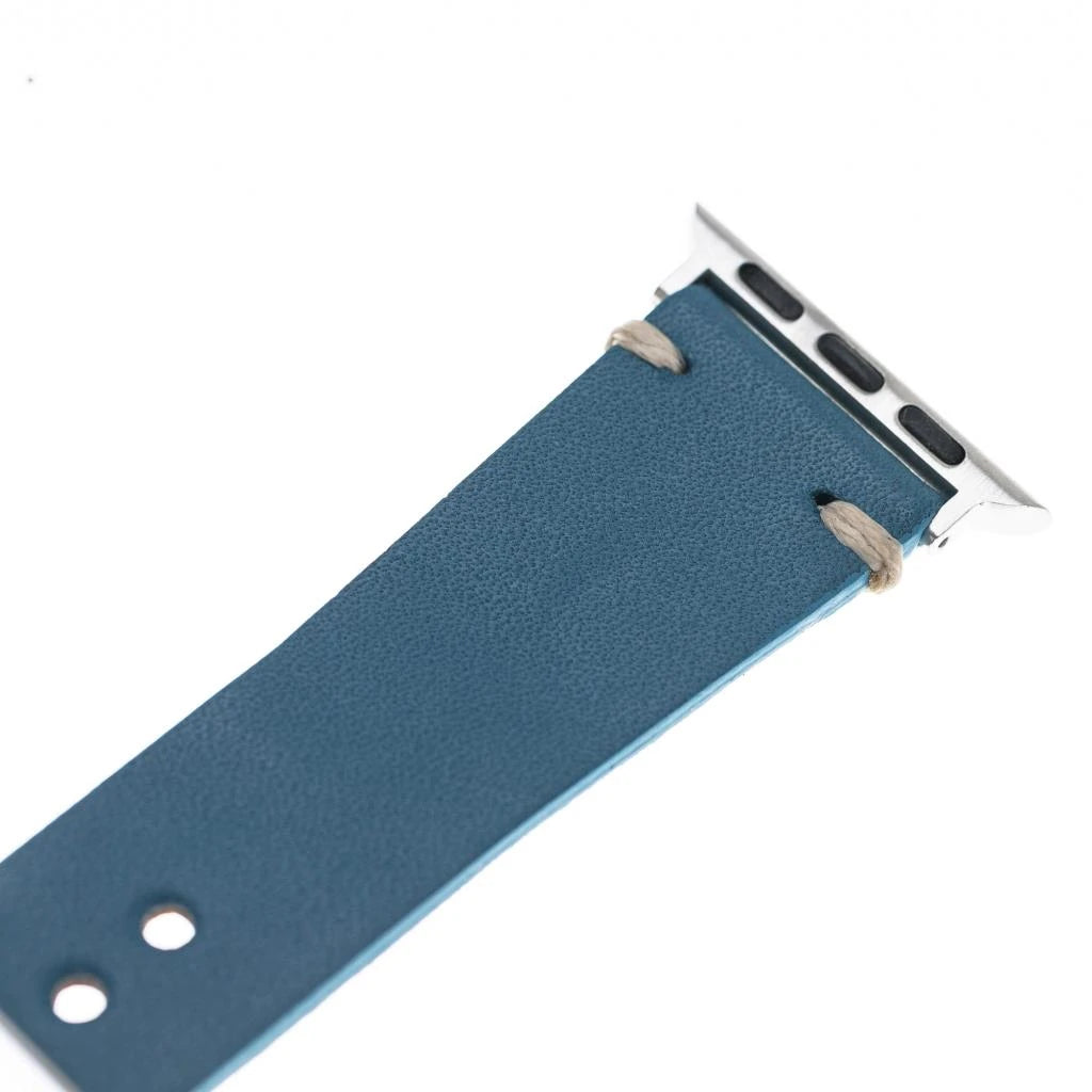 Apple Watch Uyumlu Deri Kordon 42-44-45mm BRN4 Welder