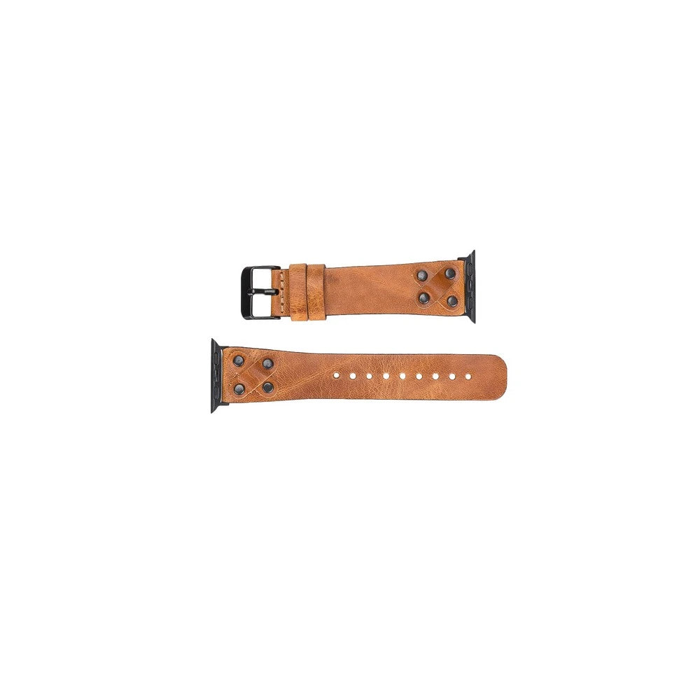 Apple Watch Uyumlu Deri Kordon Cross 42-44-45mm BT V18