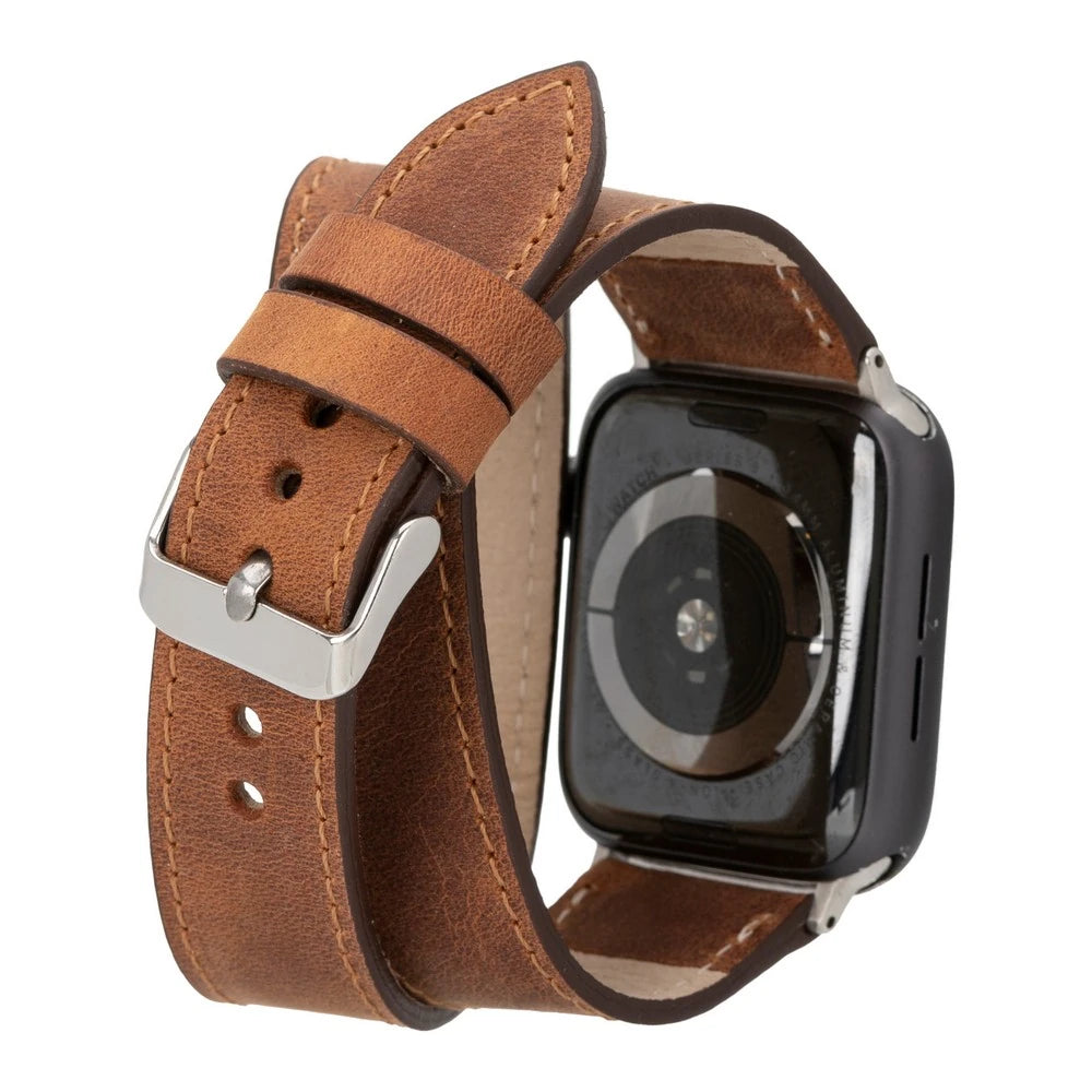 Apple Watch Uyumlu Deri Kordon 42-44-45mm DT G2