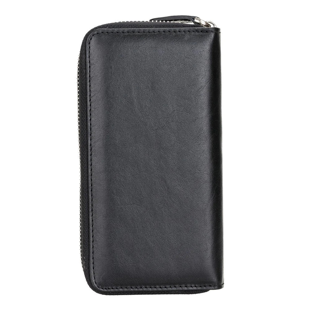 Ovis 6.5 inch Uyumlu Deri Kartlıklı Kılıf RST1 Siyah